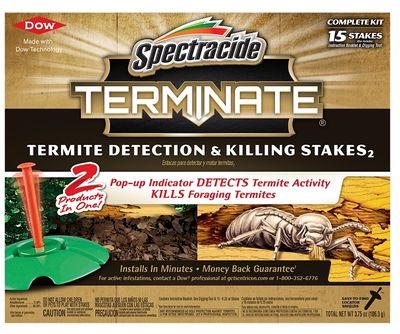 Spectracide HG-96115 Termite Detect/Kill Stake Kit, 15Pk