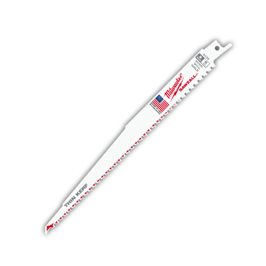 Milwaukee Nail Embedded Wood SawzAll Blades, 9&quot; 5TPI, 25Pk