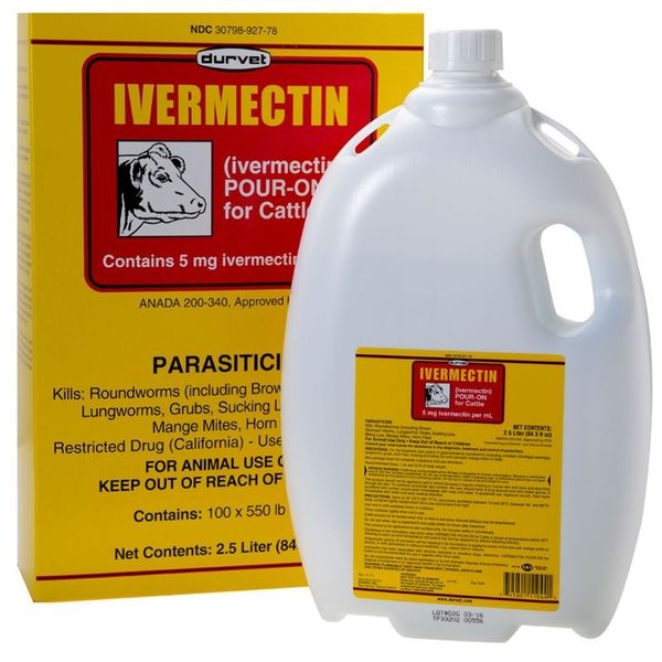 Durvet 001-1044 Pour-On Ivermectin, 2.5-Liter