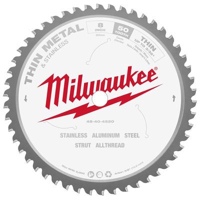 Metal Cutting Circular Saw Blade, 8&quot;-50T