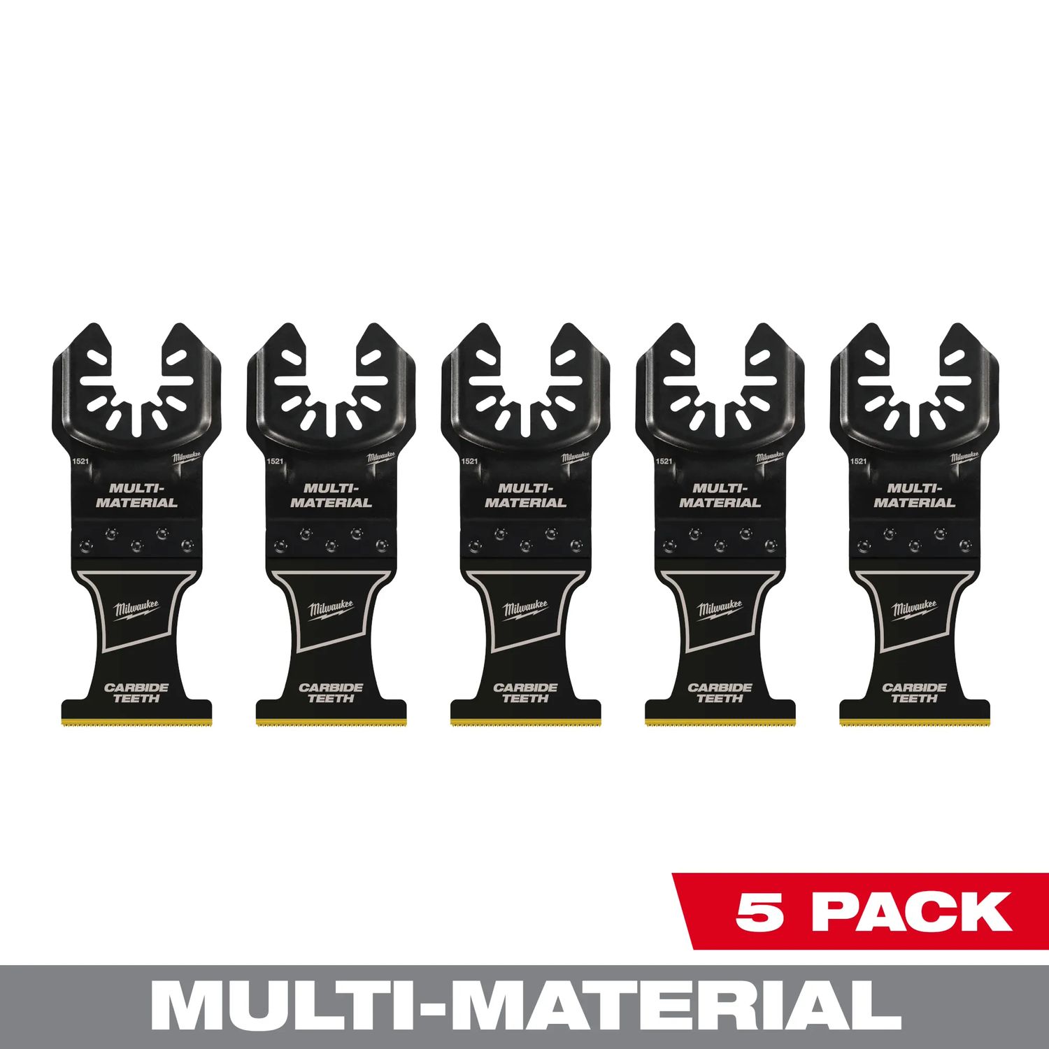 Milwaukee Multi-Tool 1-3/8&quot; Carbide/HCS/Titanium Blades, 5Pk
