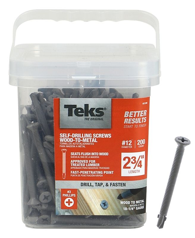 Phillips SDS Wing Screws, #12X2-3/4&quot;, 200Pk