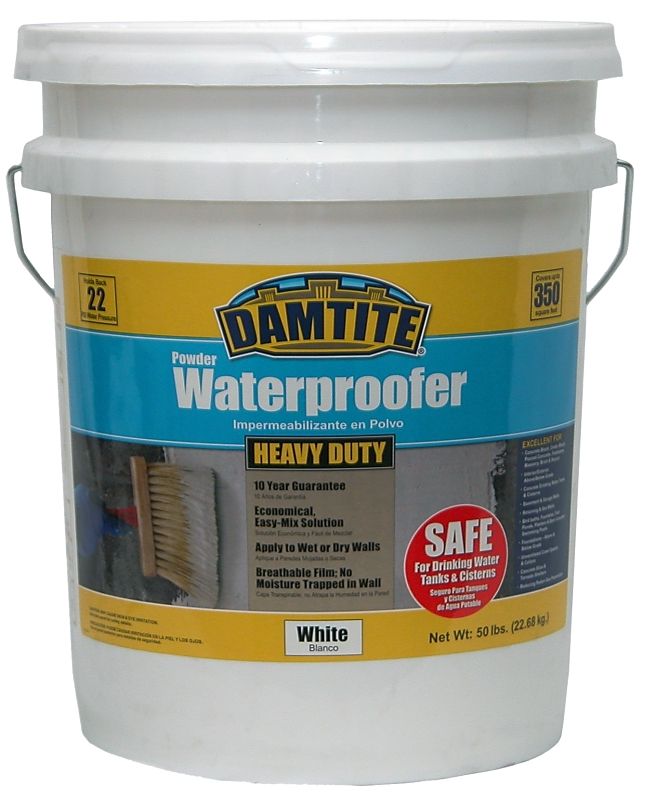 Damtite 01551/01501 Powder Waterproof Masonry Coating, 50Lb (300SQFT)