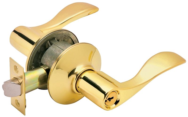 Schlage F51AVACC505  Accent Entry Lever Brass Door Latch