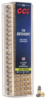 CCI .22 Short 29Gr Solid Point Ammo, 100Ct