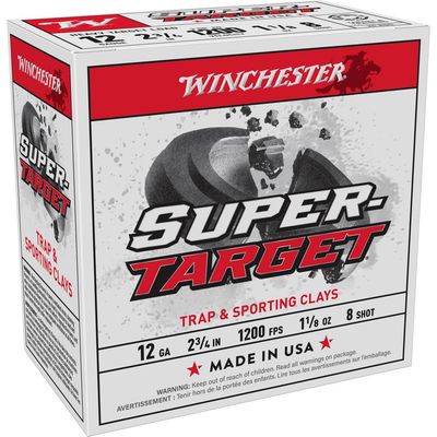 Winchester Super-Target 12Ga 2-3/4&quot; #8 Ammo  25Ct