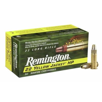 Remington .22 HP Yellow Jacket Ammo, 50Ct