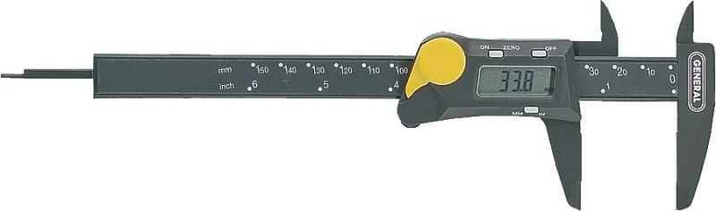 General 147 Digital Fractional Caliper, 6&quot;