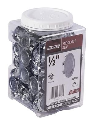 Halex 60704B 3/8&quot; (1/2&quot;KO) Knock-Out Seals, 150-Ct