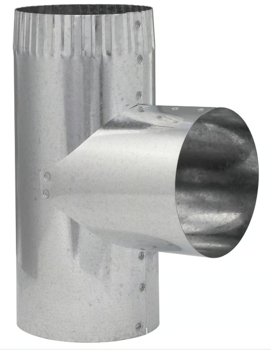 SS Stove Pipe Tee, 7&quot;