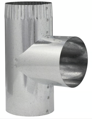 SS Stove Pipe Tee, 7&quot;