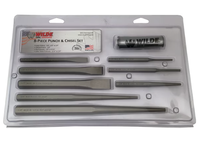 Wilde Punch &amp; Chisel Set,  8Pc US-Made