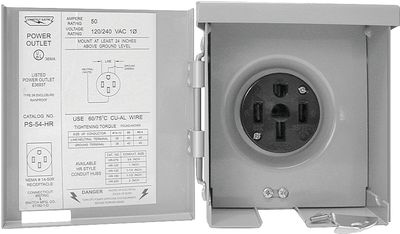RV Power Outlet Panel, NEMA3R 50A