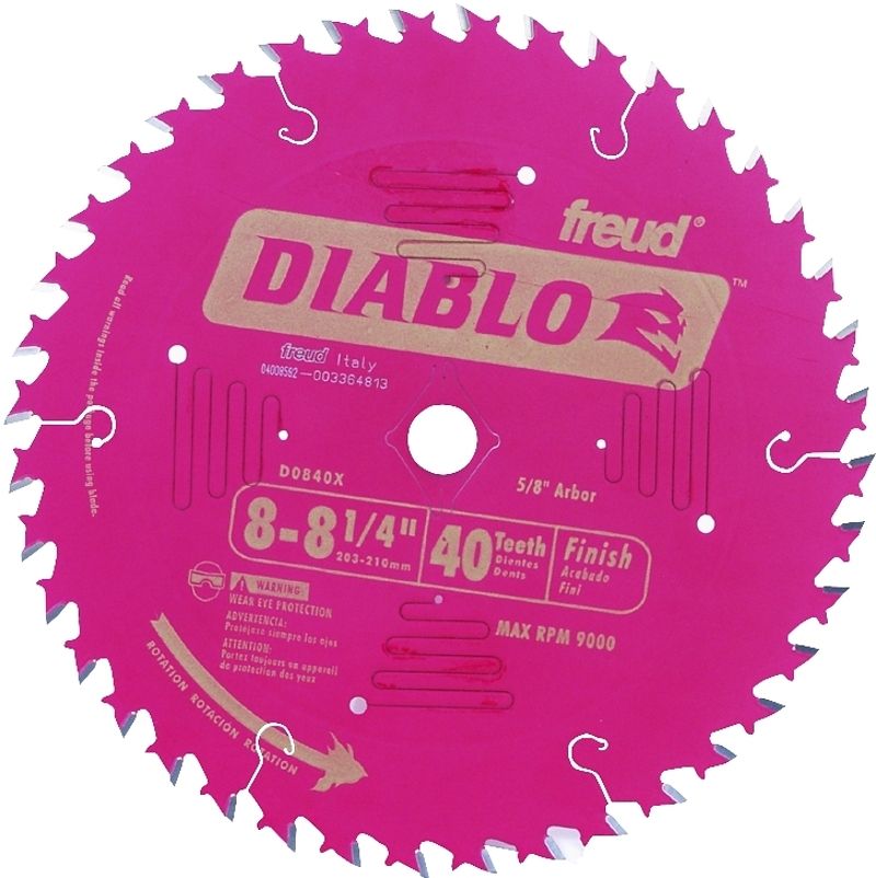 Diablo D0840X Circular Saw Blade, 8-1/4&quot; 40T