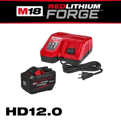 Milwaukee M18 12AH Starter Kit (1-12AH Forge Battery, 1-Charger)