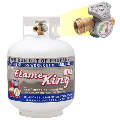 Flame King YSN230 Steel Propane Tank w/OPD and Gauge, 20Lb
