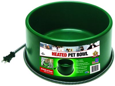 Farm Innovators P-60 Heated Pet Bowl, 1.5 gal Volume, Green