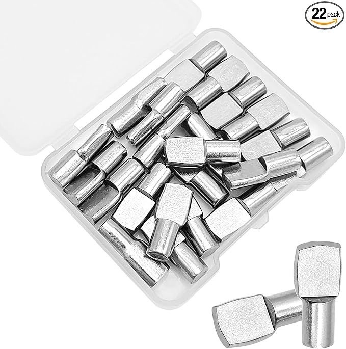 Cerpourt Steel Shelf Pegs for Shelves, 1/4&quot;X3/4&quot;,  22Pcs
