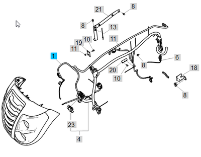 LS Wiring Harness-Front-Trg730