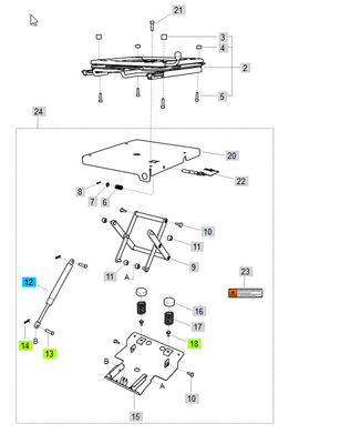 LS Gas Cylinder-Seat-TRG850