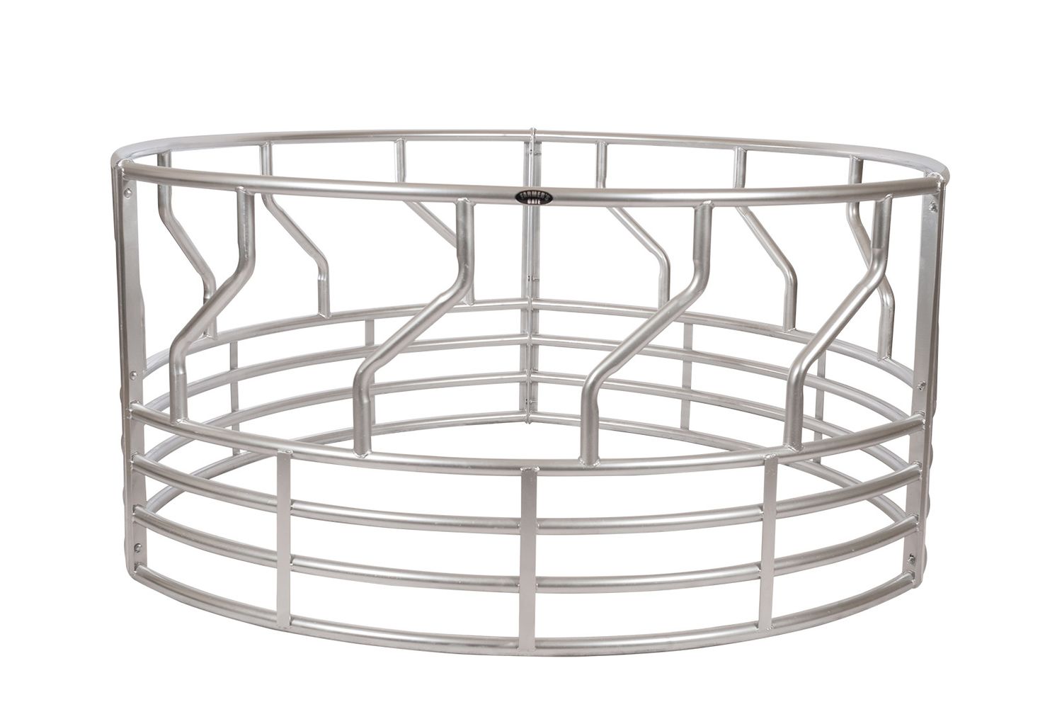 Galvanized Heavy Duty  Open Bottom, 5-RING 14Ga 3-Piece S-Bar Cattle Hay Feeder