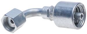 Hydraulic Fitting, 1/4&quot;X3/8&quot; Female Flat Face O-Ring  90Deg