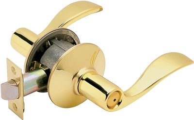 Schlage F40VACC605 Brite Brass Accent Privacy Lever Door Latch