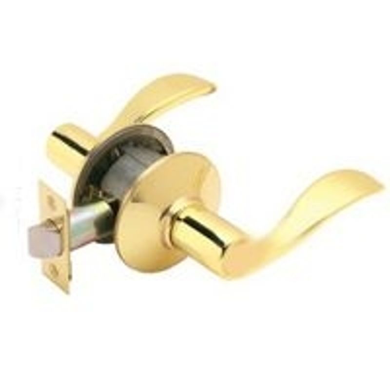 Schlage F10VACC605 Bright Brass Accent Lever Passage Latch