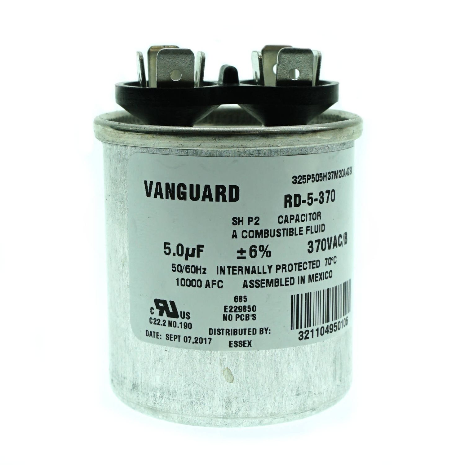 Run Capacitor, 5MFD  370V
