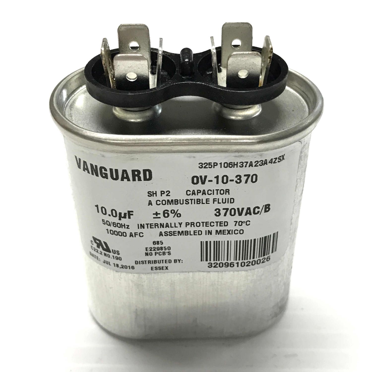 Run Capacitor, 10MFD  370V