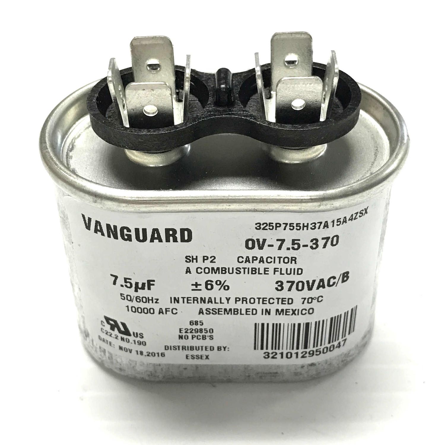 Run Capacitor, 7.5MFD  370V