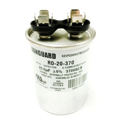 Run Capacitor, 20MFD 370V (Fits Leeson Motor)