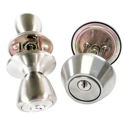 Satin Nickel Combo Entry Lockset,  Keyed Alike