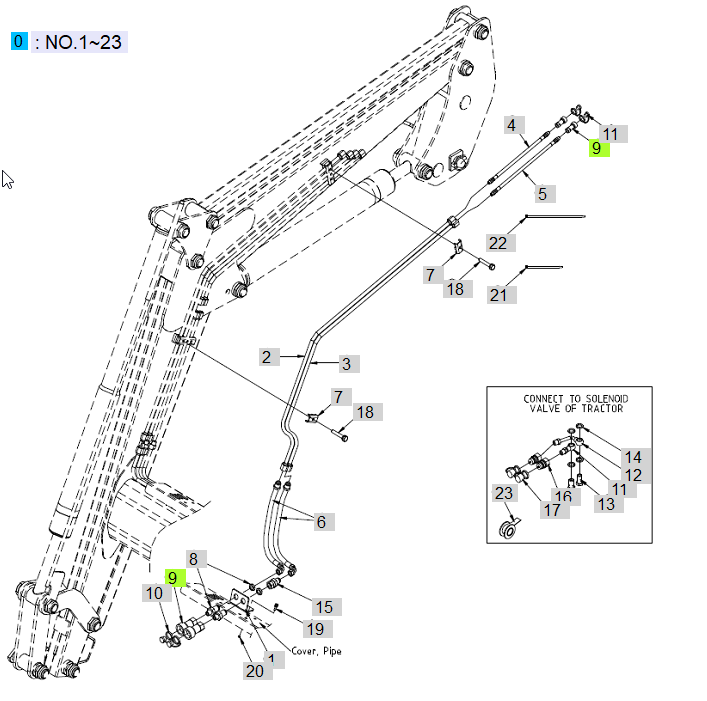 3rd Function Extension Kit for MT573 w/LL6100 Loader