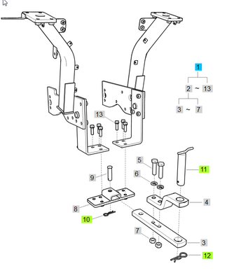 Drawbar Kit for LS MT122 &amp; MT125 Tractors