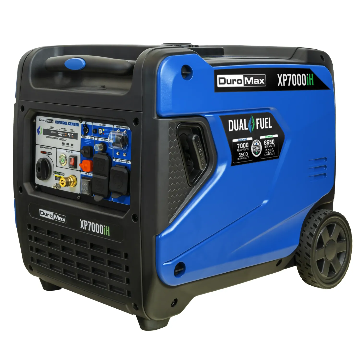 DuroMax 7,000 Watt Dual Fuel Portable Digital Inverter Generator w/CO Alert