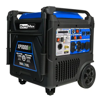 DuroMax 11,000 Watt Dual Fuel 459CC Portable Digital Inverter Generator w/CO Alert