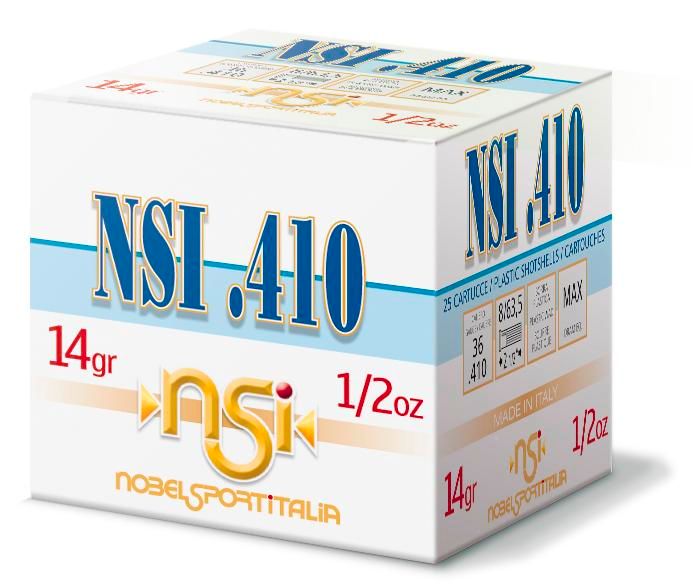 Nobel Sport 410Ga Hunting Load Ammo, 2-1/2&quot;  7.5-Shot, 1240FPS, 25Ct