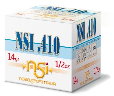 Nobel Sport 410Ga Hunting Load Ammo, 2-1/2&quot;  7.5-Shot, 1240FPS, 25Ct