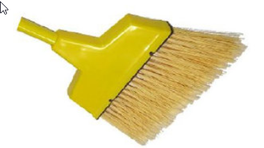 Large Poly Angle Broom w/Metal Handle