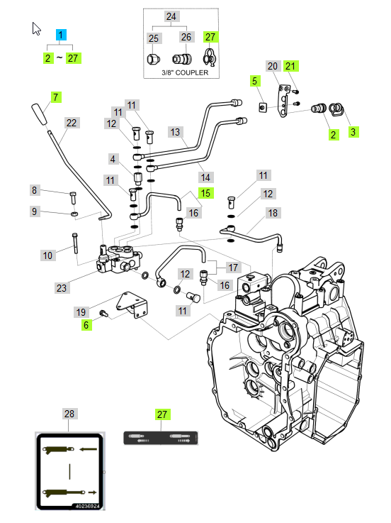 Rear Hydraulic Remote Kit for LS XJ20