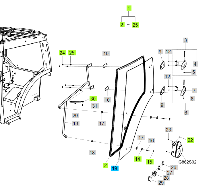 LS Weather Strip-Door-TU-TRG862 (40357994)