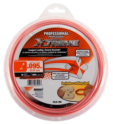 Arnold WLX-195 Extreme Trimmer Line, .095&quot;X200Ft
