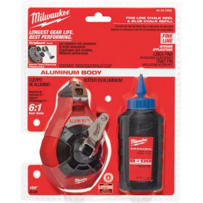 Milwaukee Precision Chalkline Kit w/ Blue Chalk, 100Ft