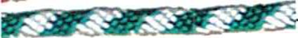 AAA Polyester Knit Braided Green/White 1/2&quot;X10Ft Horse Tie Rope w/SS Hardware