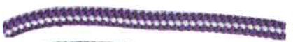 AAA Polyester Knit Braided Purple/White 1/2&quot;X10Ft Horse Tie Rope w/SS Hardware