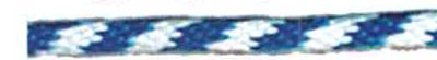AAA Polyester Knit Braided Blue/White 1/2&quot;X10Ft Horse Tie Rope w/SS Hardware