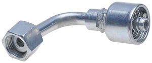 Hydraulic Fitting, 1/2&quot;X3/8&quot; Female Flat Face O-Ring 90Deg