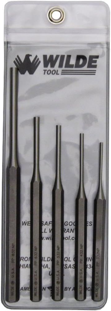 Wilde Pin Punch Set, 5-Pc  US-Made