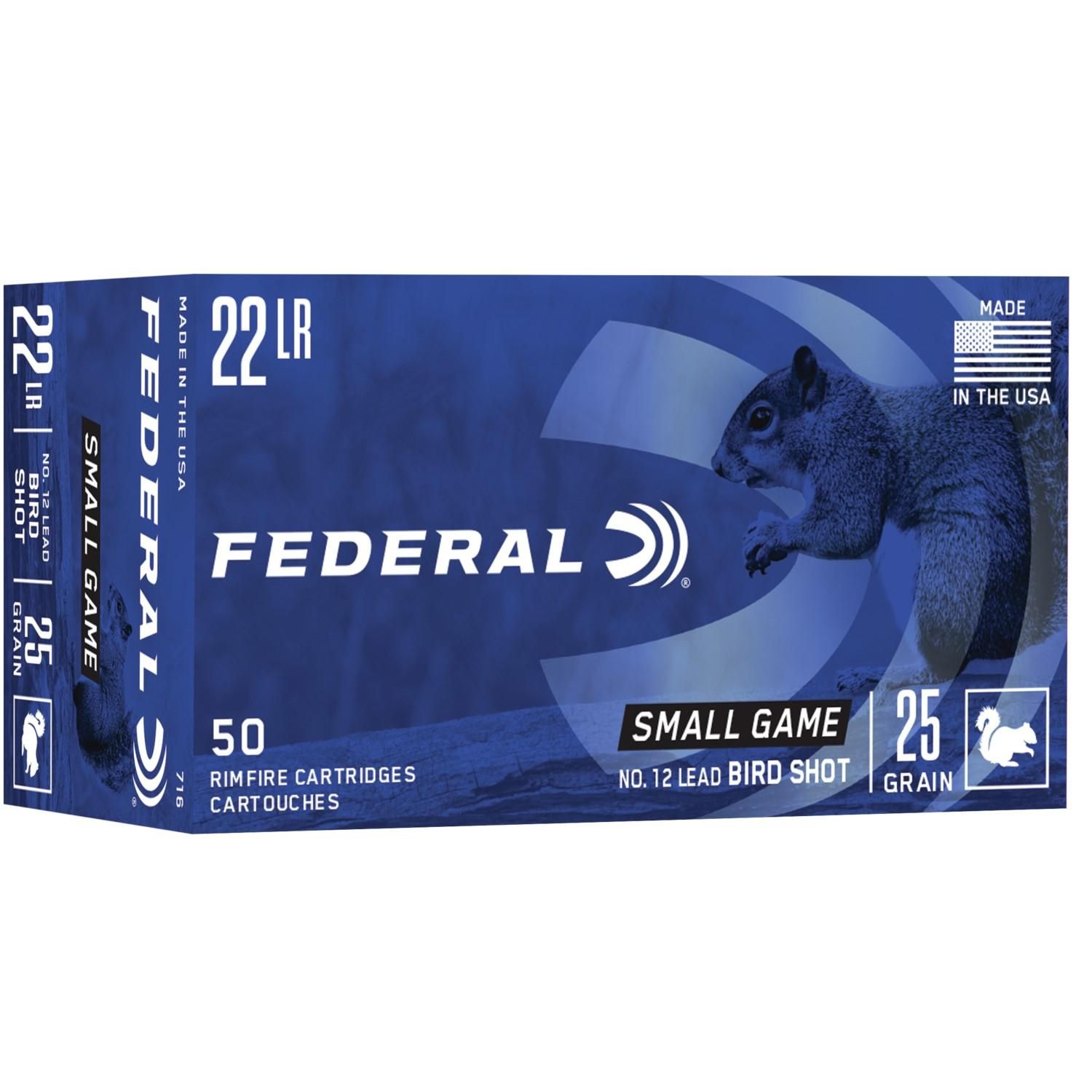 Federal Game-Shok .22LR #12 Bird Shot, 50Ct